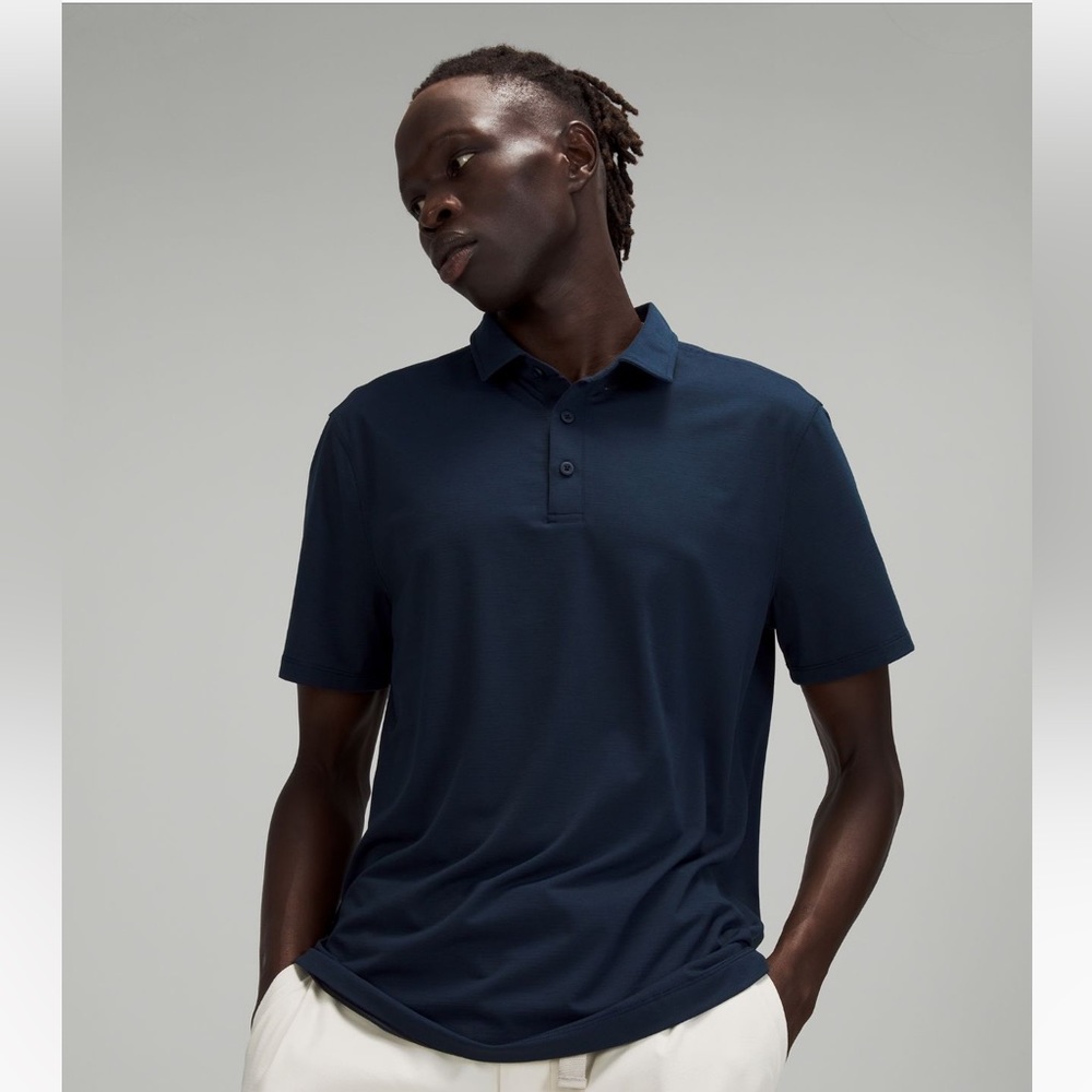 NAVY lululemon Evolution Short-Sleeve Polo
